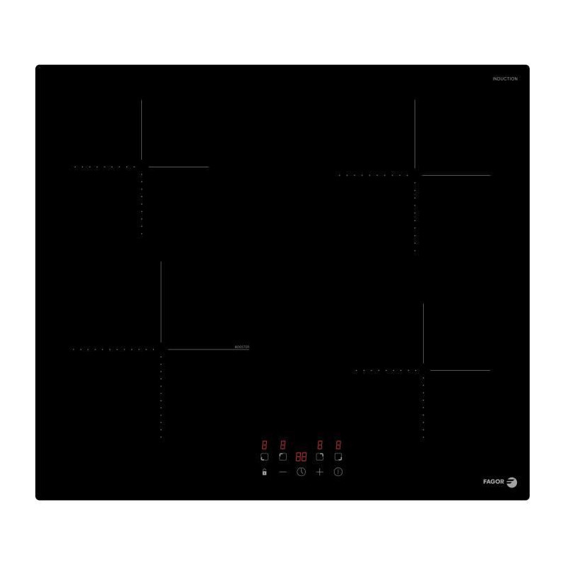 Hob - FAGOR - FTI468 - 59 cm - 4 induction burners - Black glass