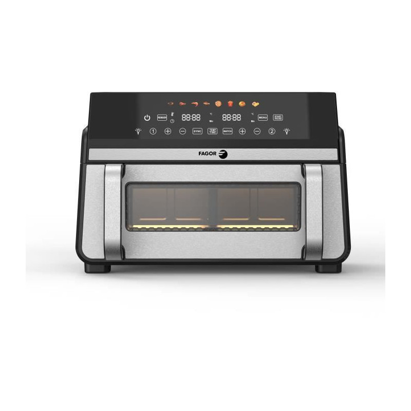 FAGOR Oil-free Fryer - Airfryer FG10AF - Capacity 11L - Double 5.5L Ta