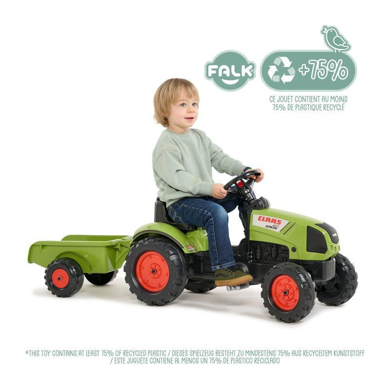 FALK Claas Arion 410 Pedal Tractor + Trailer