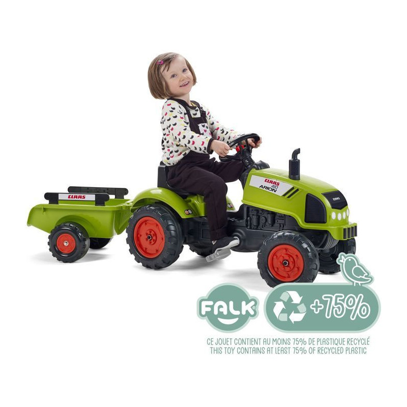 FALK Claas pedal tractor with trailer