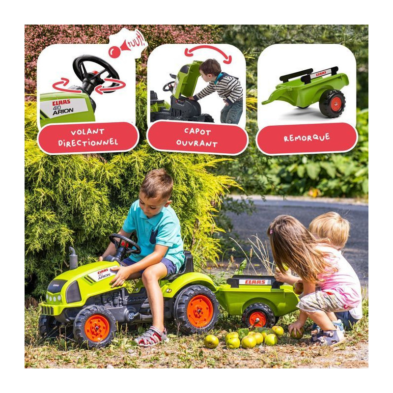 FALK Claas pedal tractor with trailer