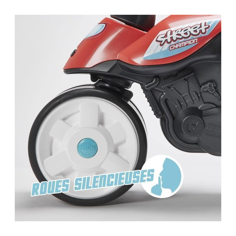 Falk motorcycle balance bike - Street Champion - silent wheels - Red