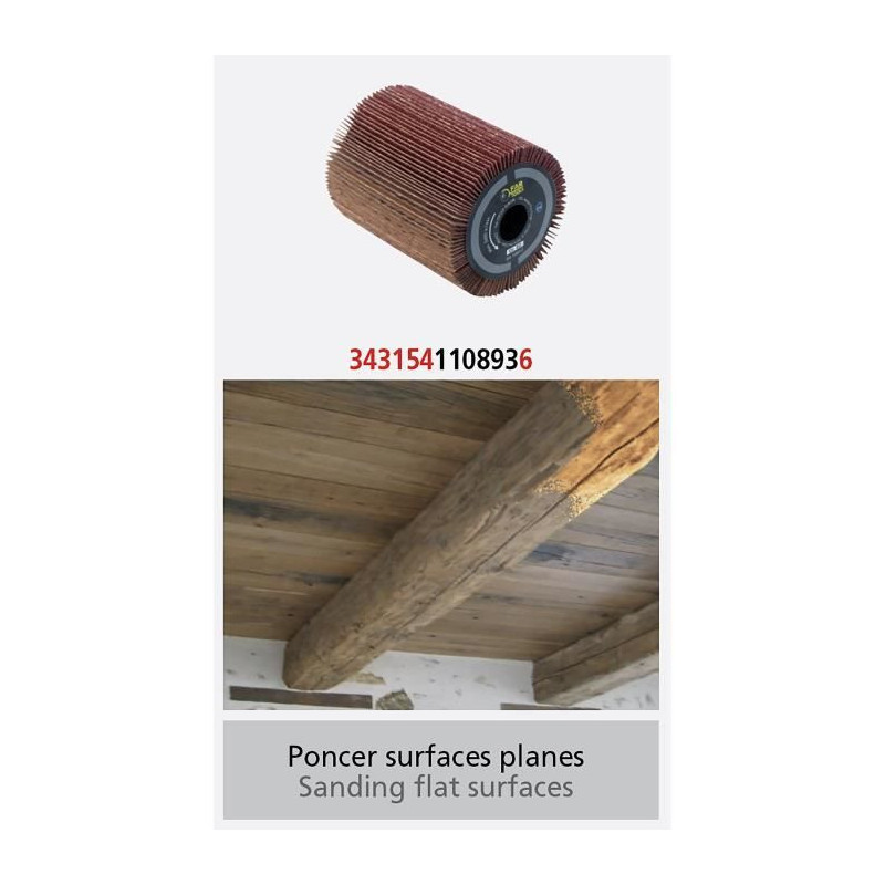 Abrasive strip brush Ø80mm - L 100mm to sand