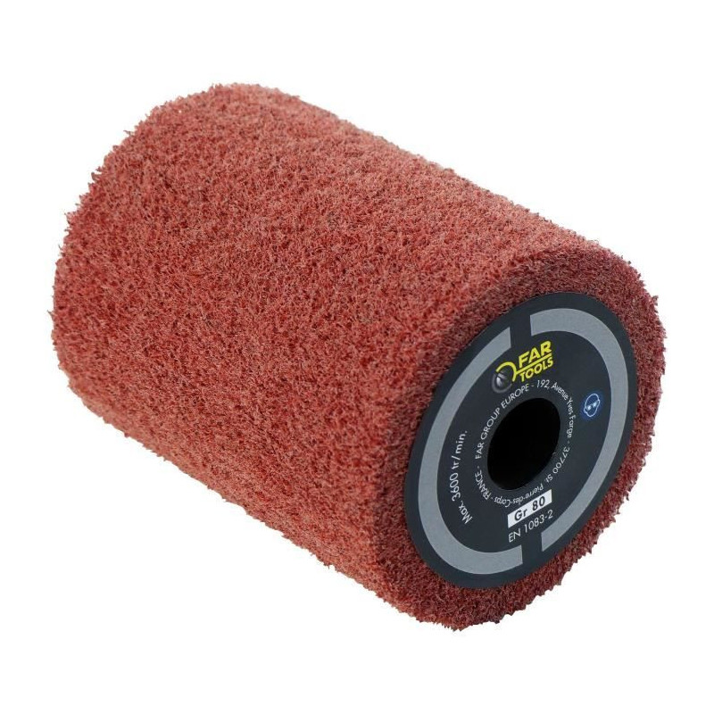 Synthetic fiber brush Ø80mm - L 100mm for sanding / polishing / satin