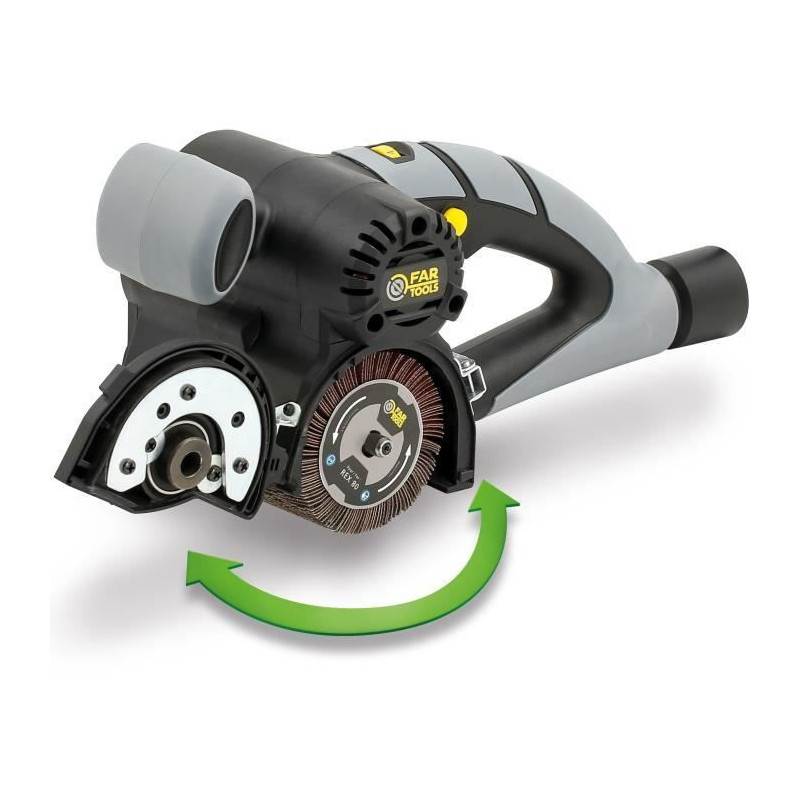 Compact renovator 420W abrasive flap brush Ø80mm