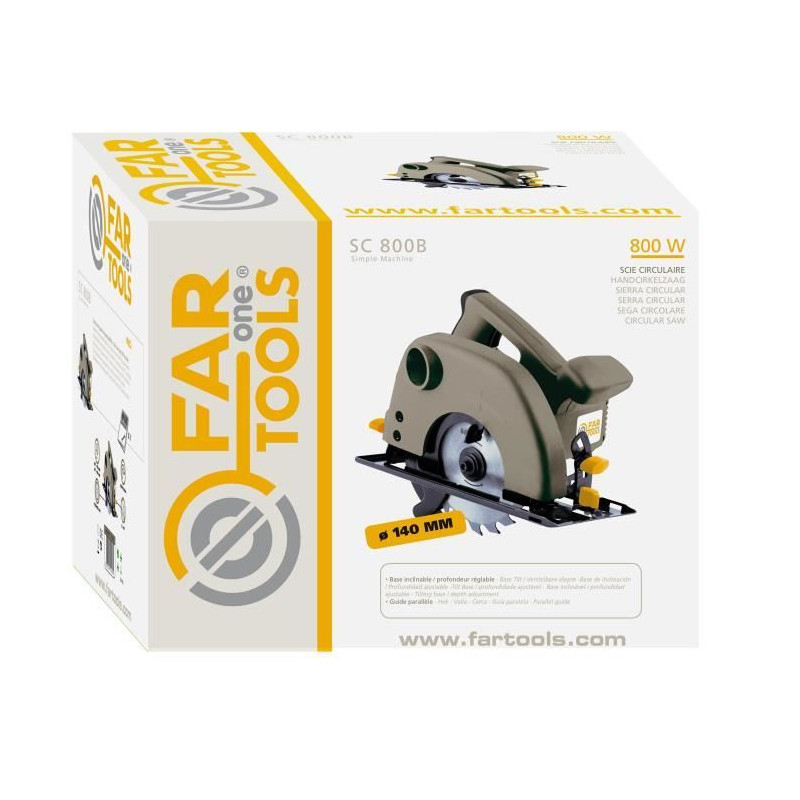 FARTOOLS ONE Scie circulaire SC 800B - 800 W - Ø 140 mm