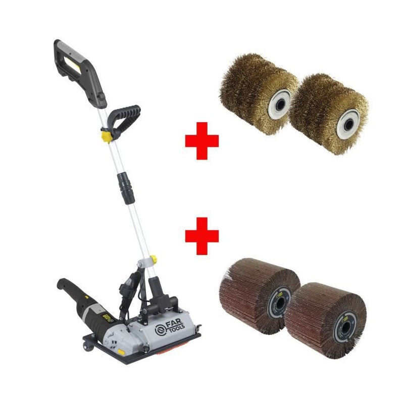 FARTOOLS PACK LARGE RENOVATOR ON FOOT FOR GROUND SURFACE + 2 BRASS WIR