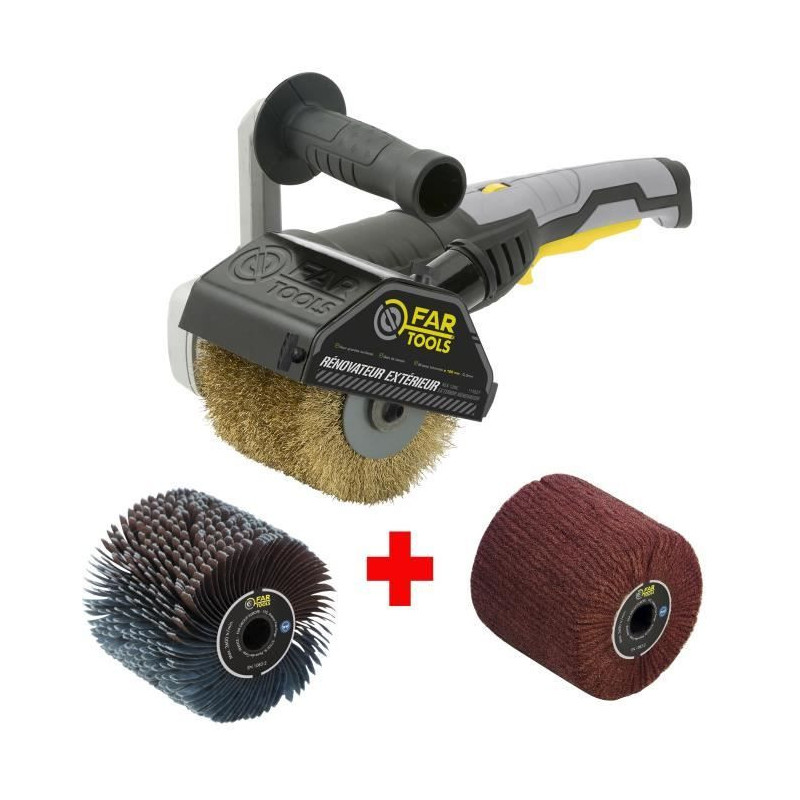 Fartools - Rex120c renovator + Abrasive Lanieres brush and synthetic f