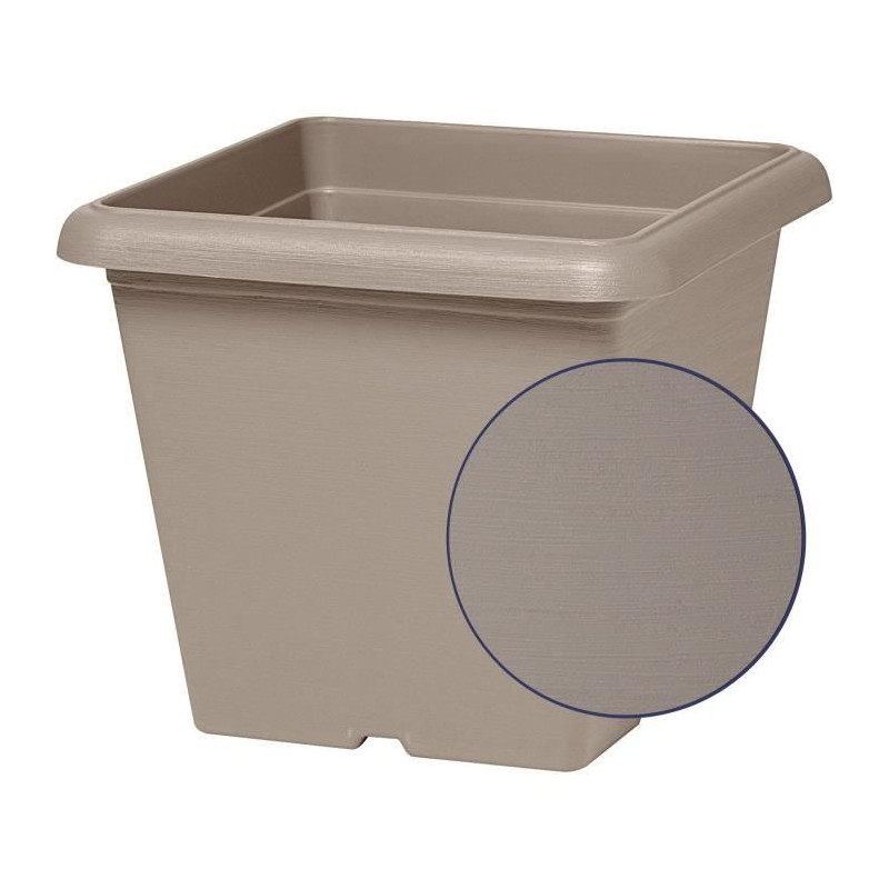 Square flower pot - GARDEN ID - Teramo Taupe - 40 x 35 cm - Scratch re