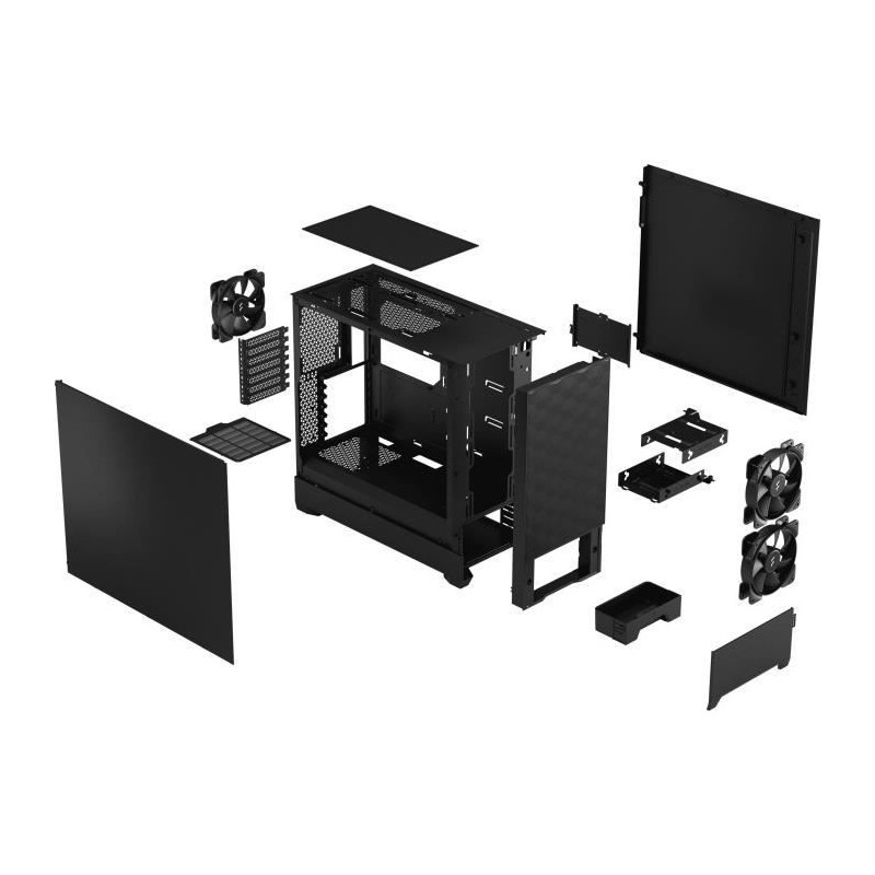 PC Case - FRACTAL DESIGN - Pop Air Black Solid - Black (FD-C-POA1A-01)