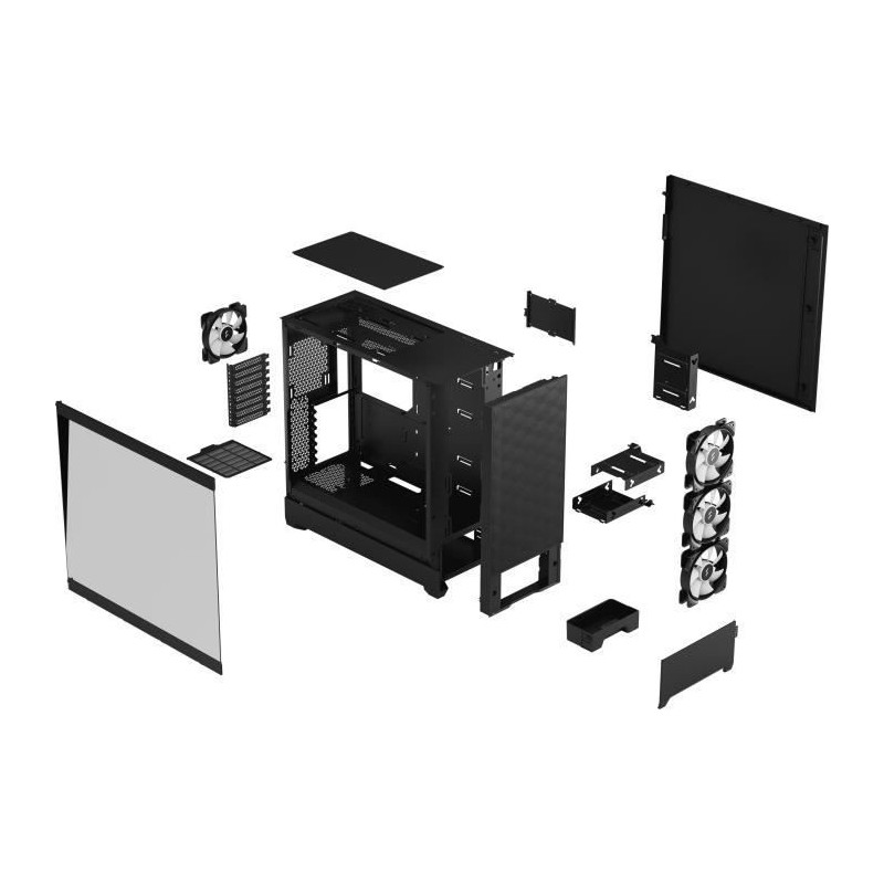 Fractal Design - Pop XL Air RGB Black TG - PC - Black case (FD -C -POR