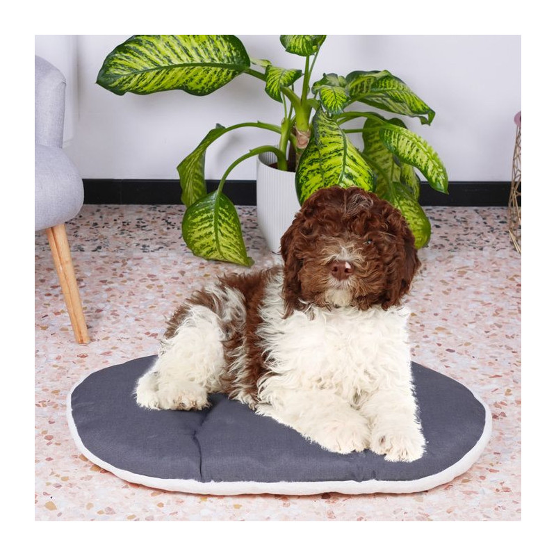Cushion - FERPLAST - RELAX 78/8 - 78 x 50 cm - Fabric and fur
