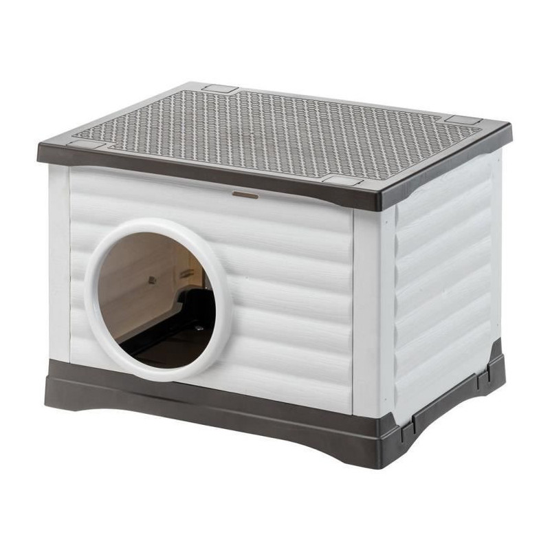 Niche - FERPLAST - PETVILLA 60 - 54 x 43 x 38.5 cm - White / Gray
