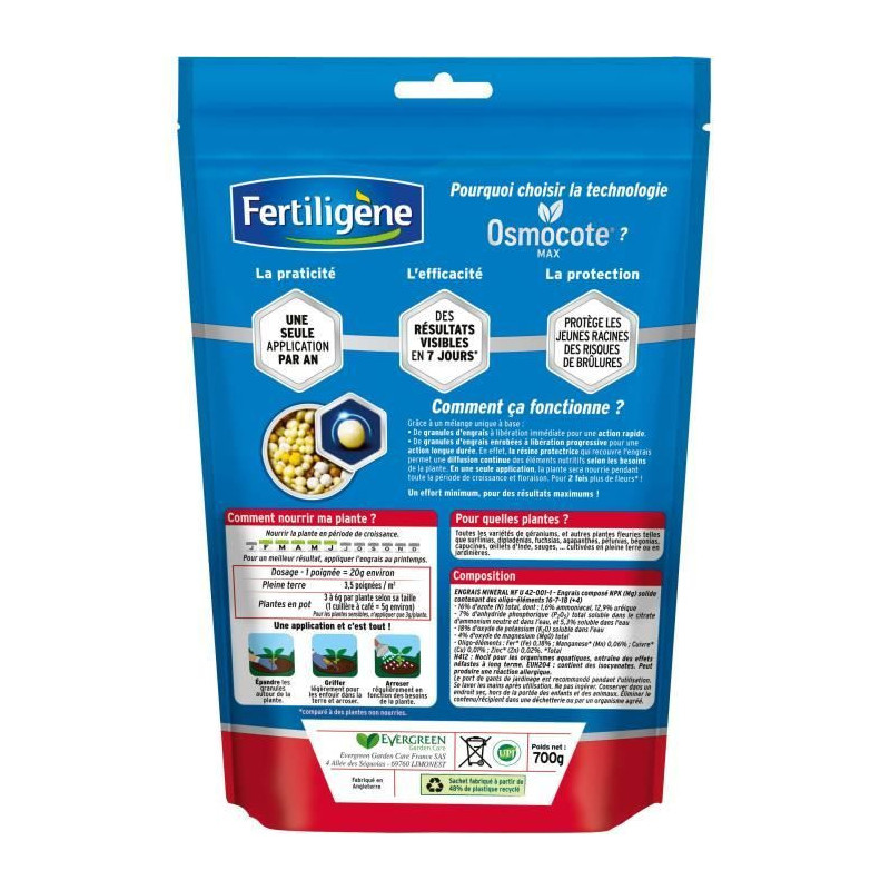 FERTILIGeNE - Long-lasting fertilizer Osmocote max Geraniums, Dipladen