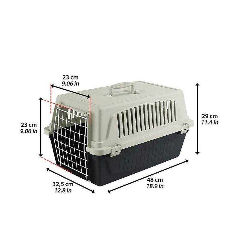 Transport basket for cats and small dogs ATLAS 10EL - Plastic - FERPLA