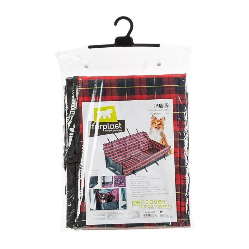 Car seat protection cover - FERPLAST - Black / Red