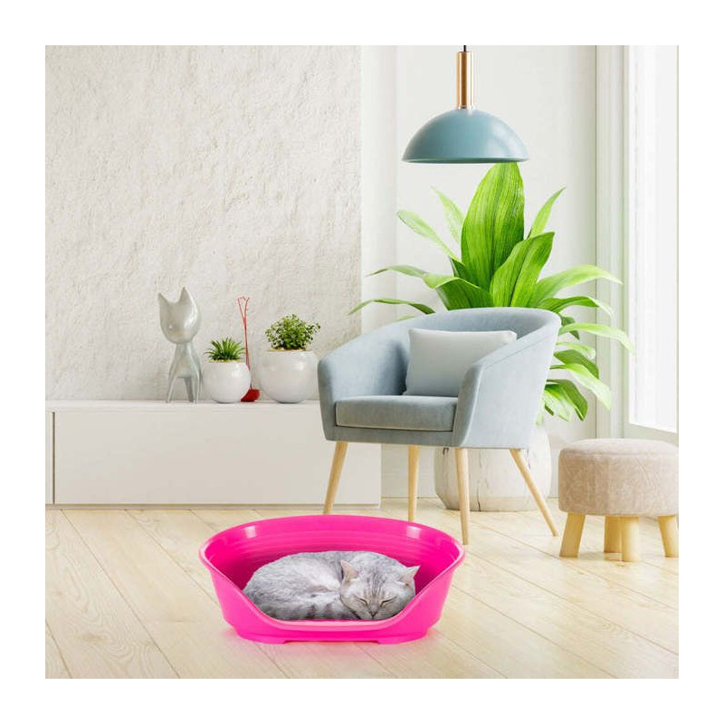 FERPLAST Basket Siesta Deluxe 2 - 49x36x17,5 cm - Fuchsia - For dog an