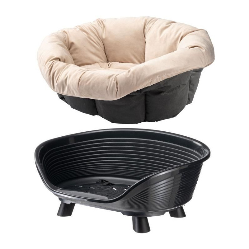 Basket - FERPLAST - SOFA THRONE 4 - With cushion - Black
