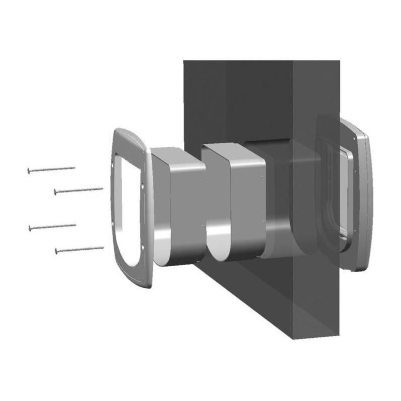 Extension tunnel - FERPLAST - For Swing 3/5 cat flaps - Gray