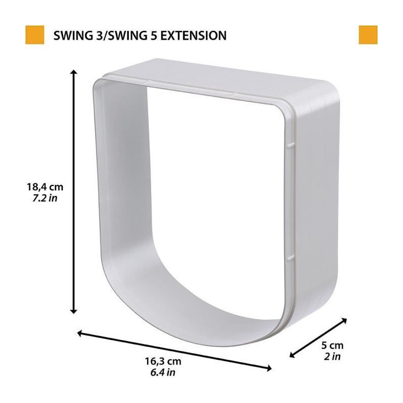 Extension tunnel - FERPLAST - For Swing 3/5 cat flaps - Gray