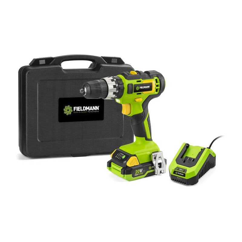 Cordless impact drill - FIELDMANN - 20V - 2Ah battery - 35 Nm - Quick