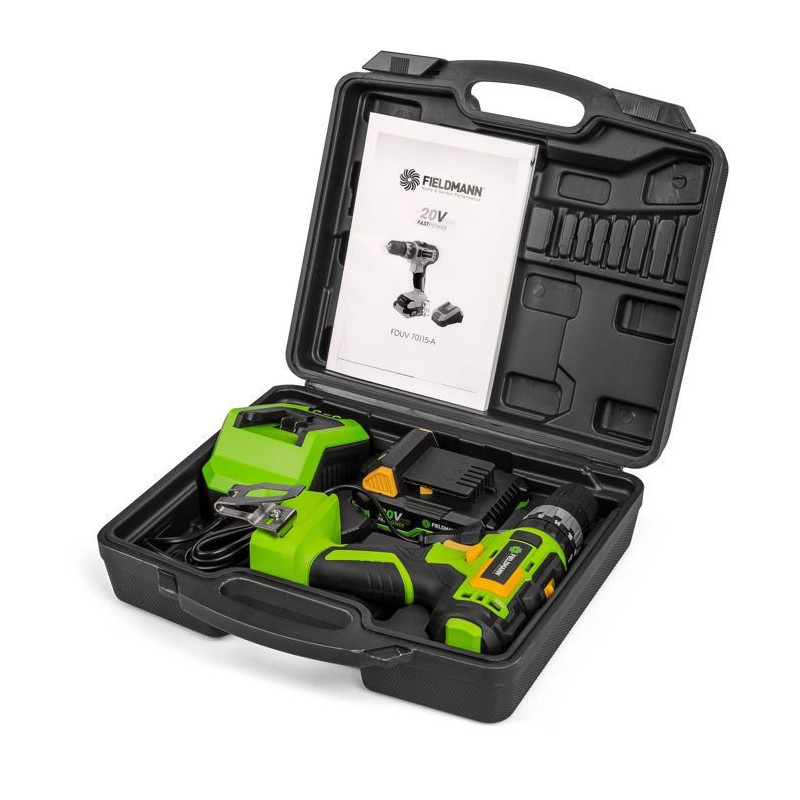 Cordless impact drill - FIELDMANN - 20V - 2Ah battery - 35 Nm - Quick