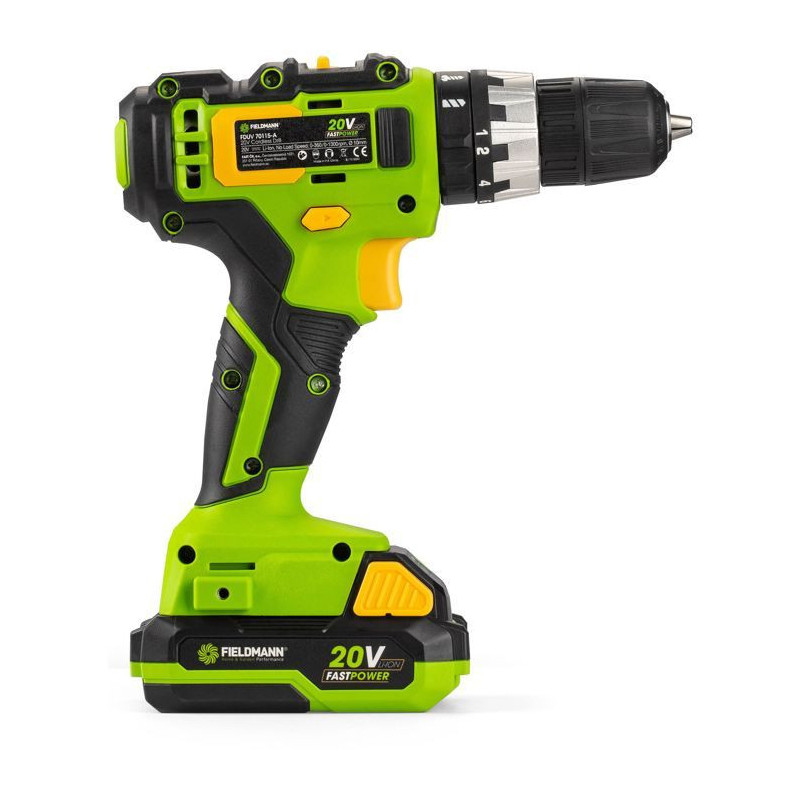 Cordless impact drill - FIELDMANN - 20V - 2Ah battery - 35 Nm - Quick