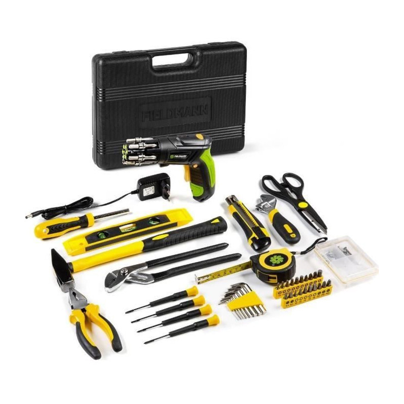 Tool set with cordless screwdriver - Fieldmann - FDG 5018-108AR