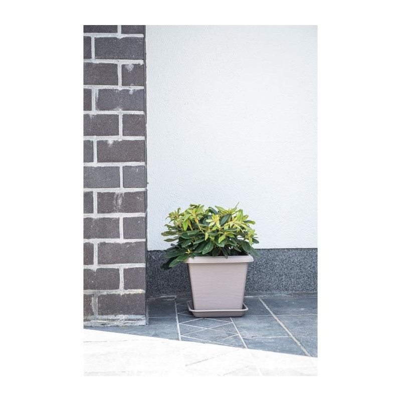 Square flower pot - GARDEN ID - Teramo Taupe - 40 x 35 cm - Scratch re