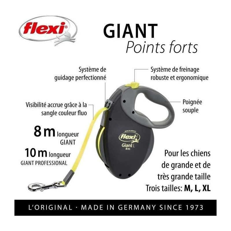 Leave Flexi Neon Giant L 8 meters