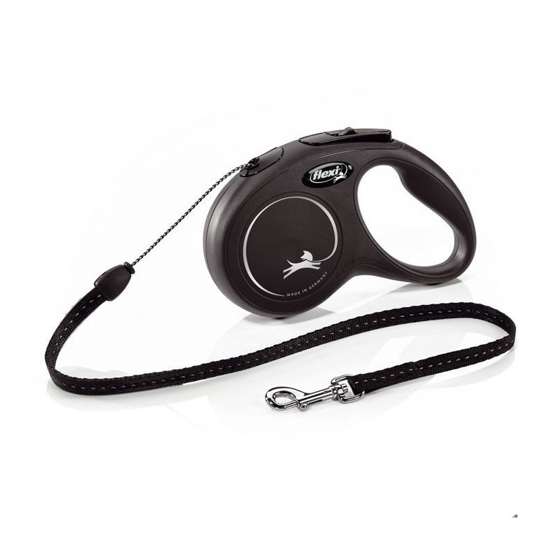 Flexi Newclassic Black, Size M, 8m, Max.20kg