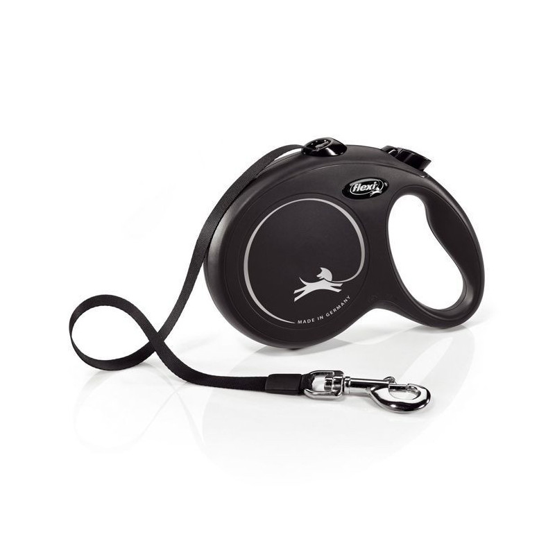 Leash Flexi Collection Strap S Black 5 Meters