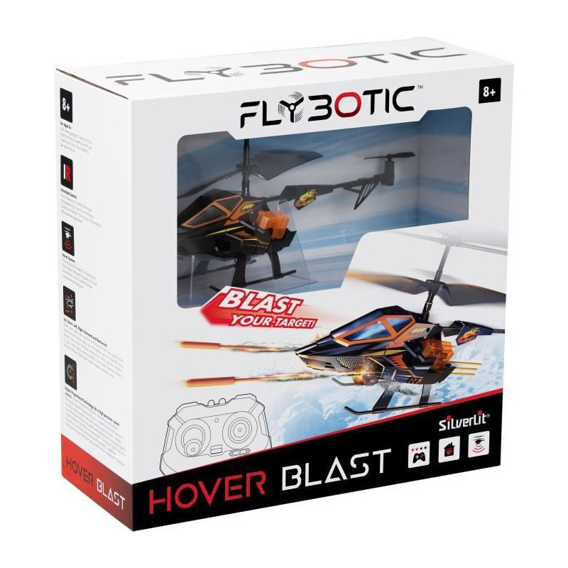 Remote Control Helicopter - FLYBOTIC - Helico Hover Blast - 23 cm - or
