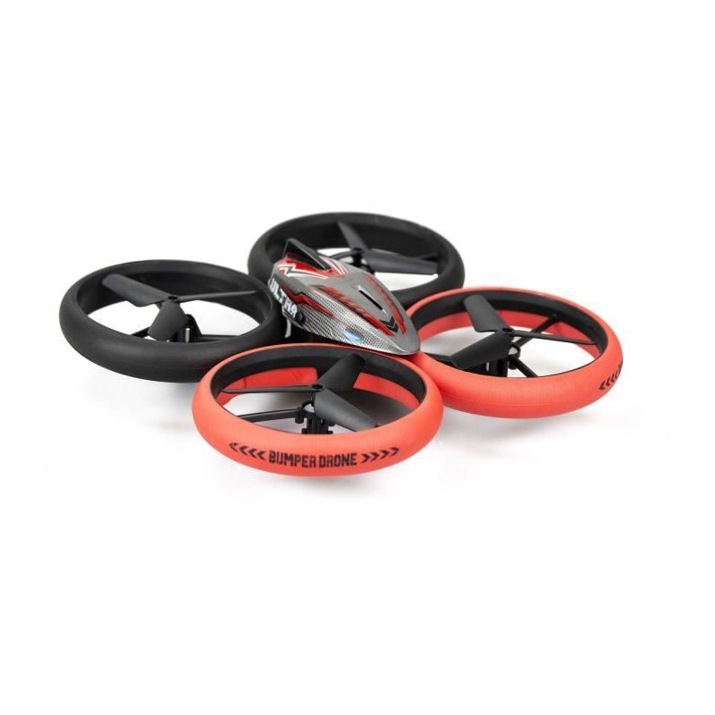 Remote Controlled Drone - FLYBOTIC - Bumper Drone Bed - 17 cm - red an