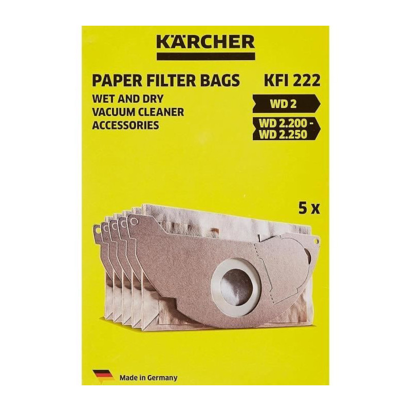 KÄRCHER Filter paper bag, pack of 5