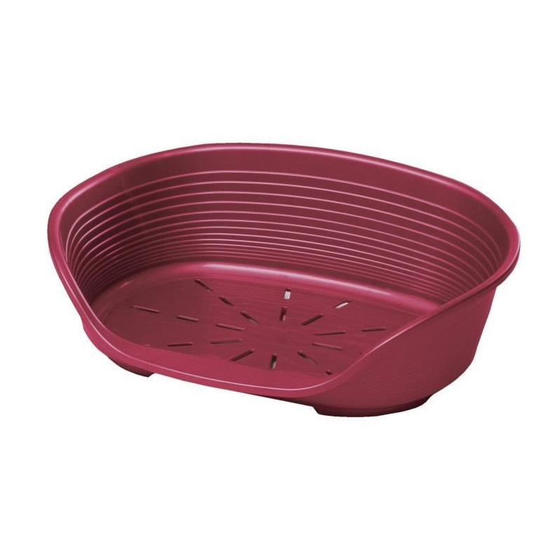 FERPLAST Siesta Deluxe 8 plastic basket - Bordeaux - For dogs