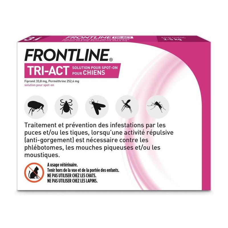 Frontline Tri-Act 5-10kg-3 pipettes