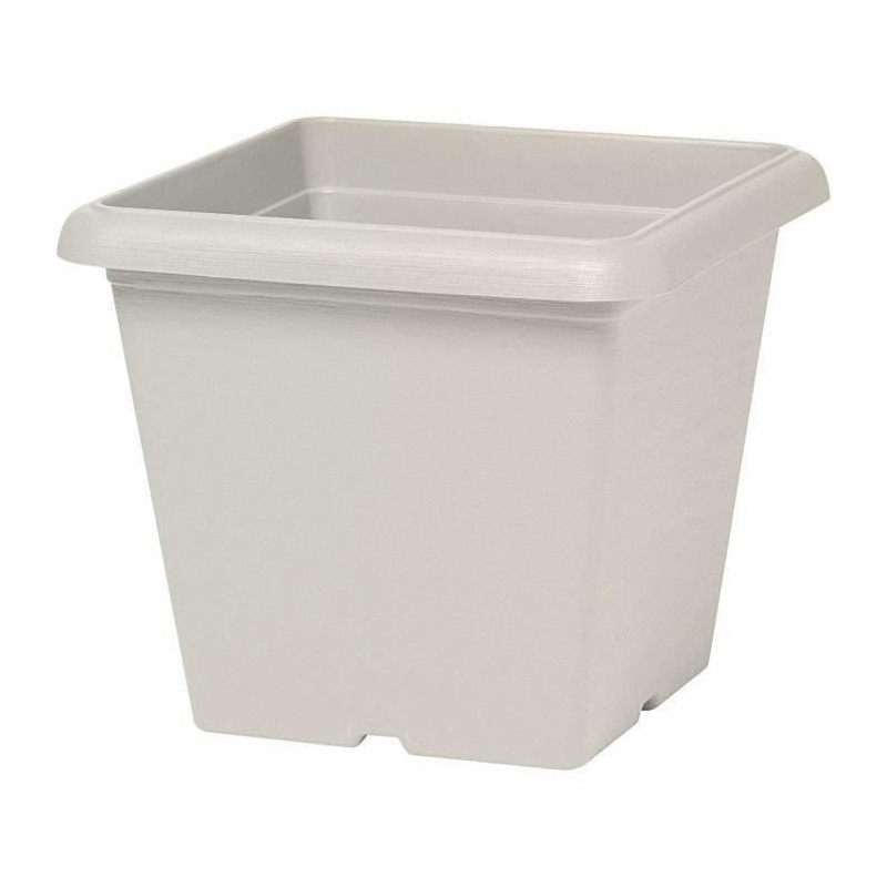 Square flower pot - GARDEN ID - Teramo white stone - 40 x 35 cm - Scra