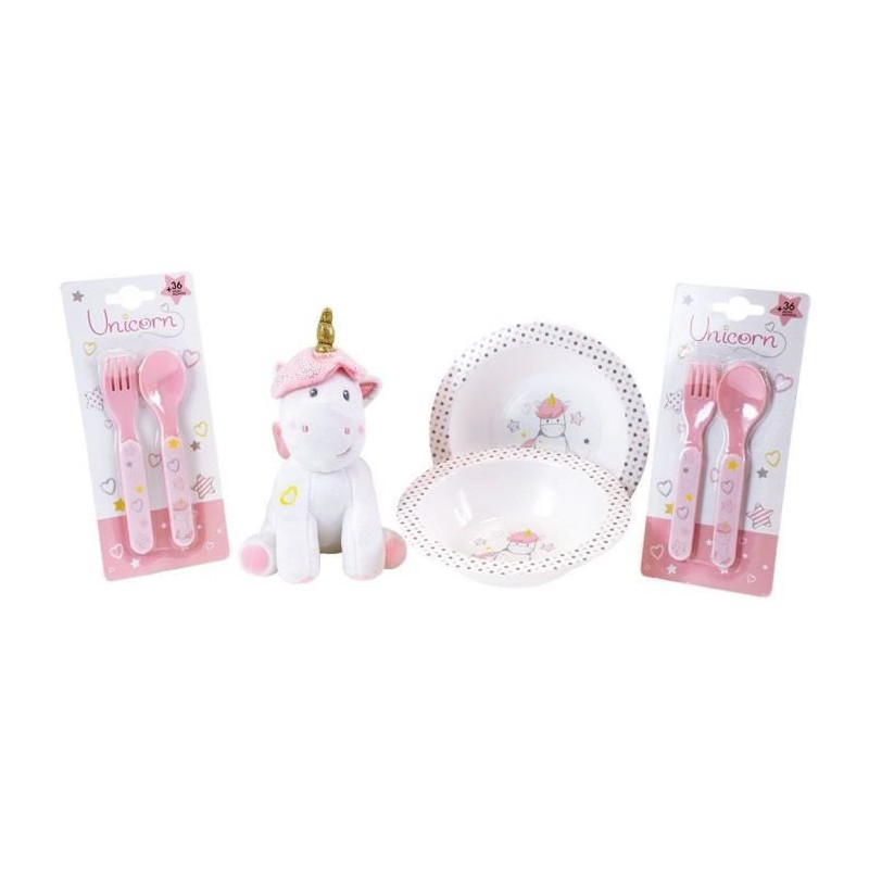 Unicorn Tableware Set for Children - FUN HOUSE - 006319 - 2 Plates, 2