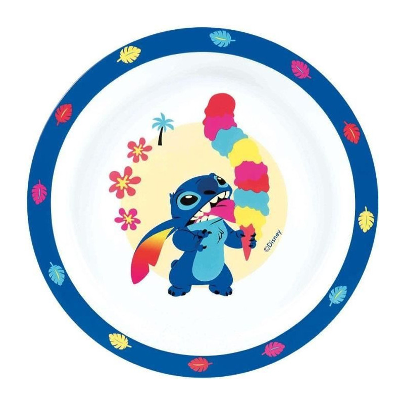 Tableware set - FUN HOUSE - LILO AND STITCH Glass, plate Ø22 cm and