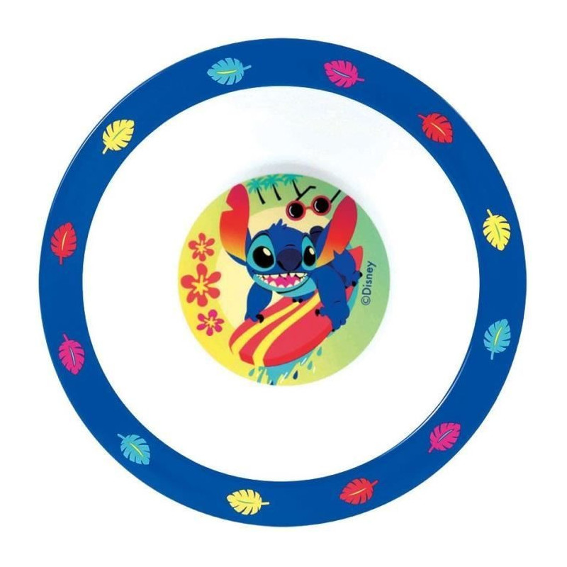Tableware set - FUN HOUSE - LILO AND STITCH Glass, plate Ø22 cm and