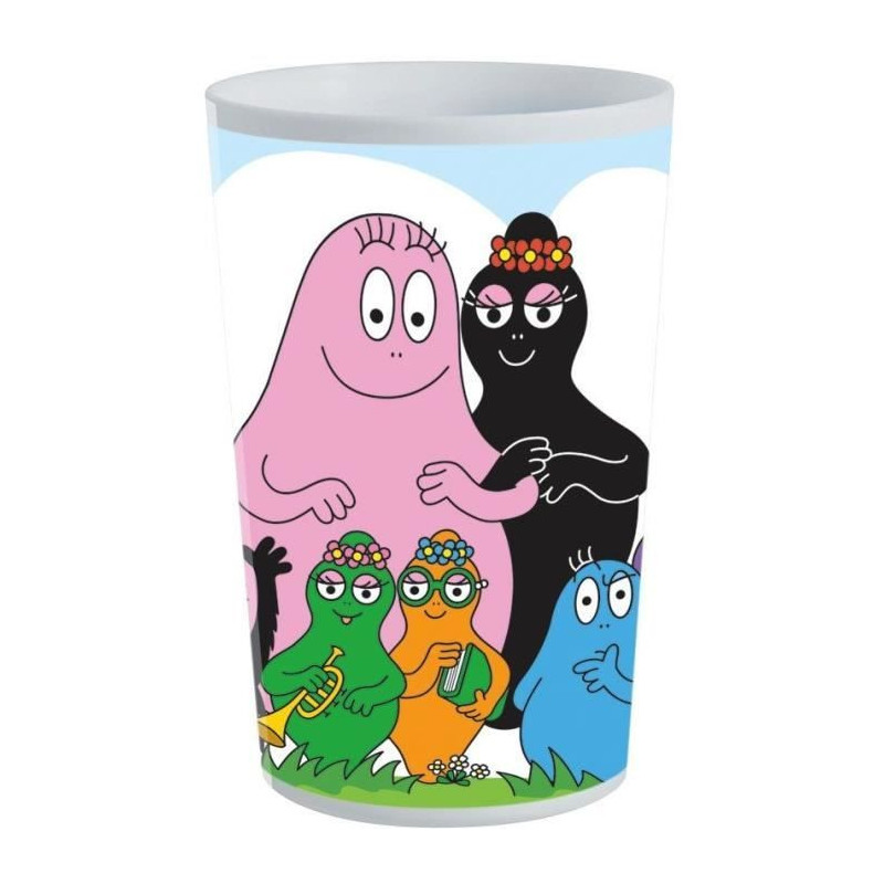 Tableware set - FUN HOUSE - BARBAPAPA - Glass, plate Ø22 cm and Ø16