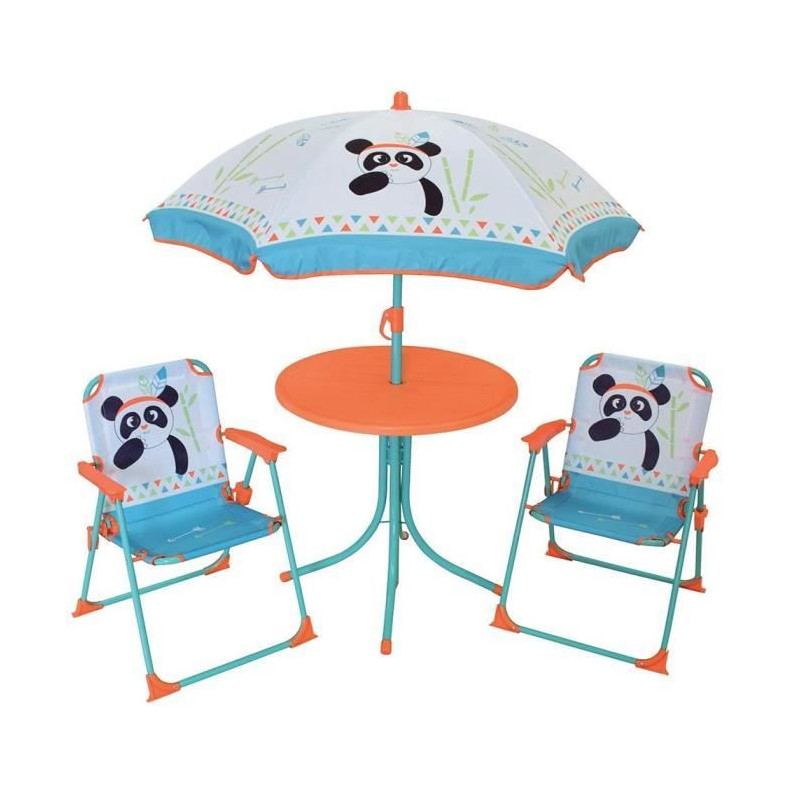 FUN HOUSE 713095 INDIAN PANDA Garden furniture with a table, 2 folding