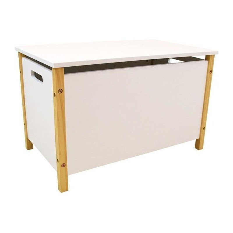 SCANDIWOOD Wooden toy box 37.5 x 60 x36 cm for children