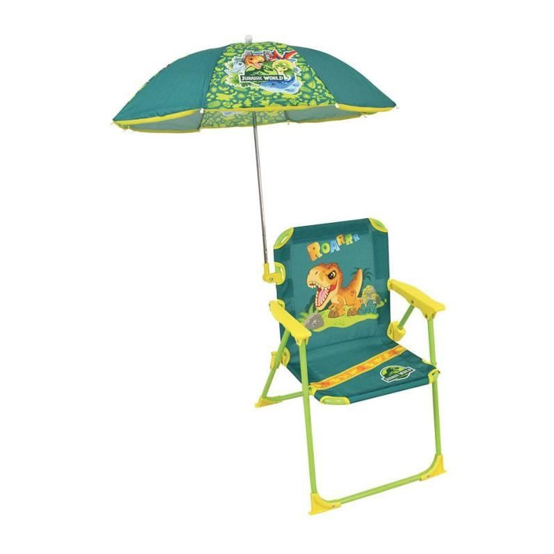 FUN HOUSE JURASSIC WORLD Dinosaur camping folding chair - H.38.5 x W.3