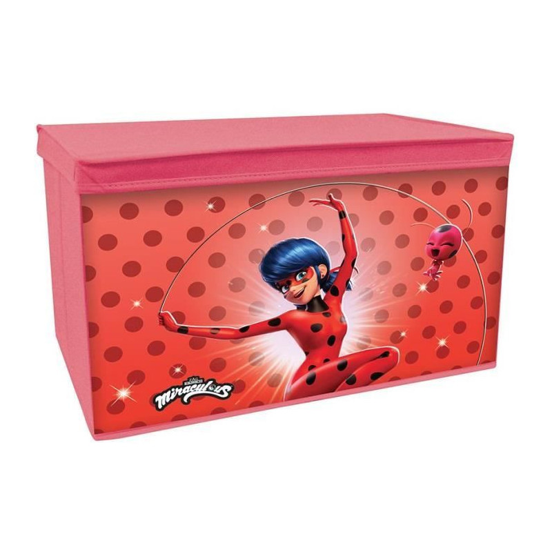 FUN HOUSE Miraculous Foldable Toy Box 55.5 x 34.5 x 34 cm for Children
