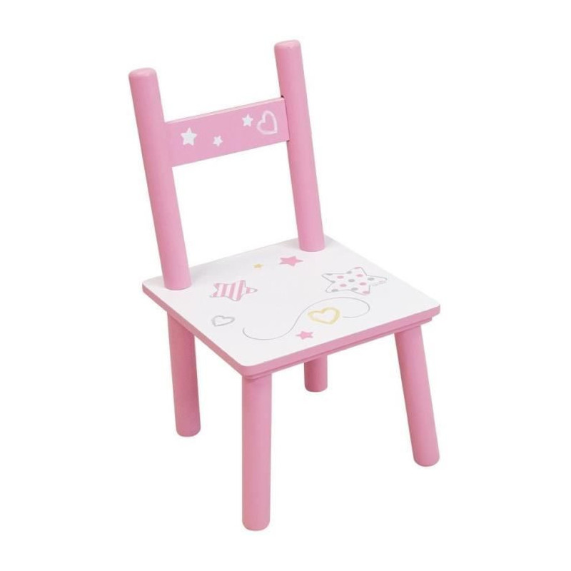 FUN HOUSE - Unicorn table h 41.5 cm x w 61 cm x d 42 cm with a chair h