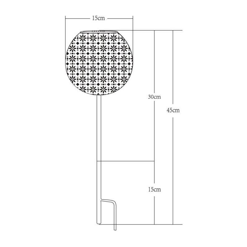 GALIX Metal decoration with solar energy - Retro design