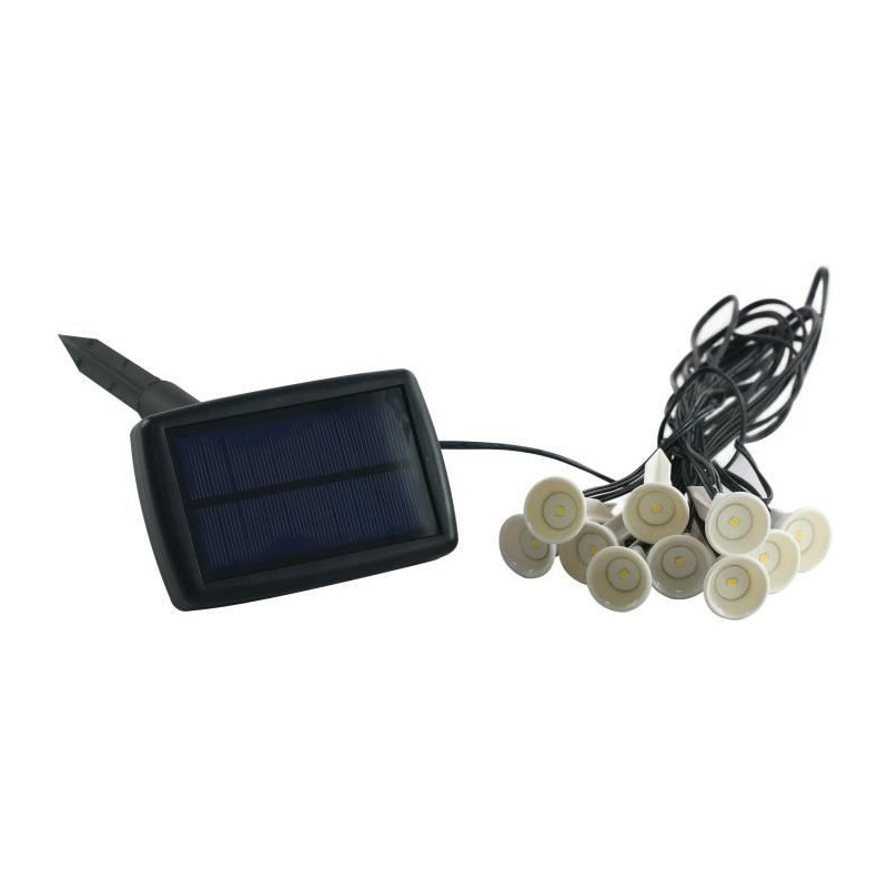 SOLAR GUIRLAND SLIVING TAKES 10 White LED stakes