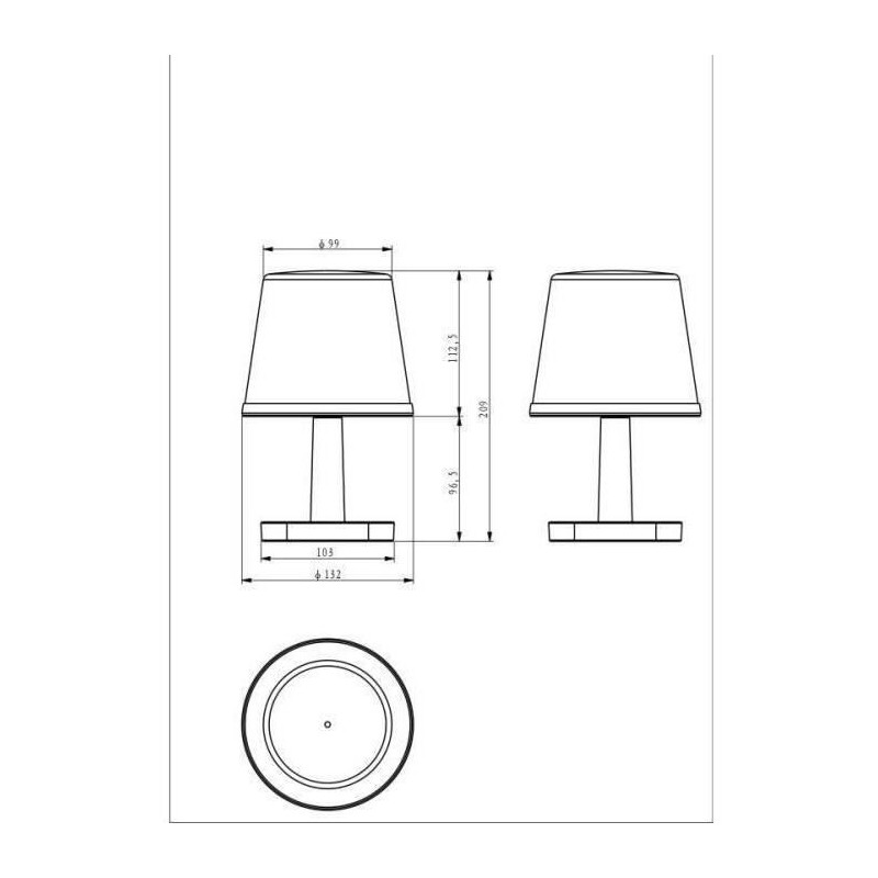 GALIX G4410 solar table lamp - 25 Lumens - H20 cm